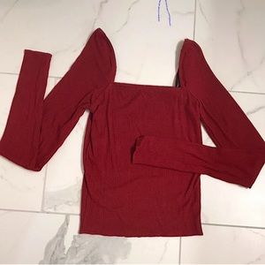 🆕🔥CHARLOTTE RUSSE SUPER FREAKING SEXY ON/OFF SHOULDER LONGSLEEVE SHIRT NWOT